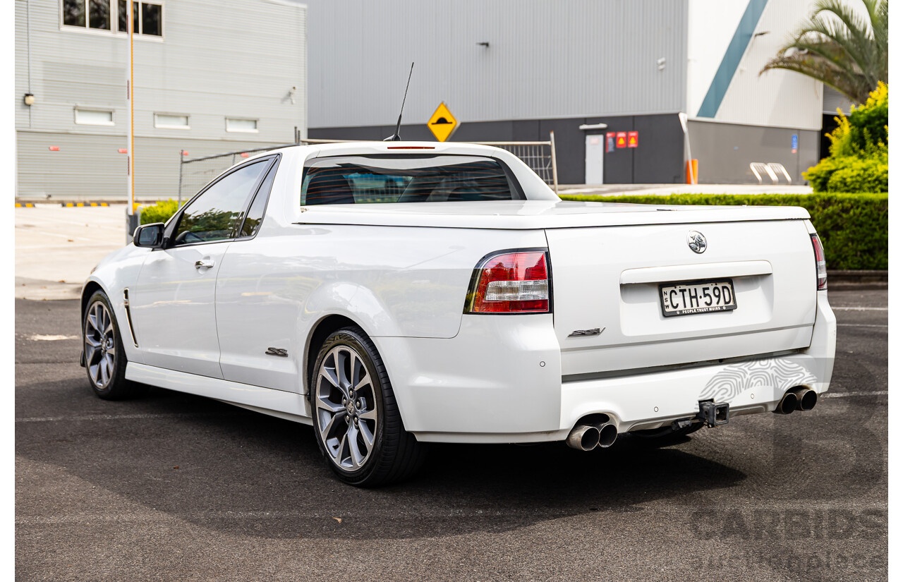 6/2014 Holden VF Commodore SS-V 2d Utility Heron White V8 6.0L - Supercharged