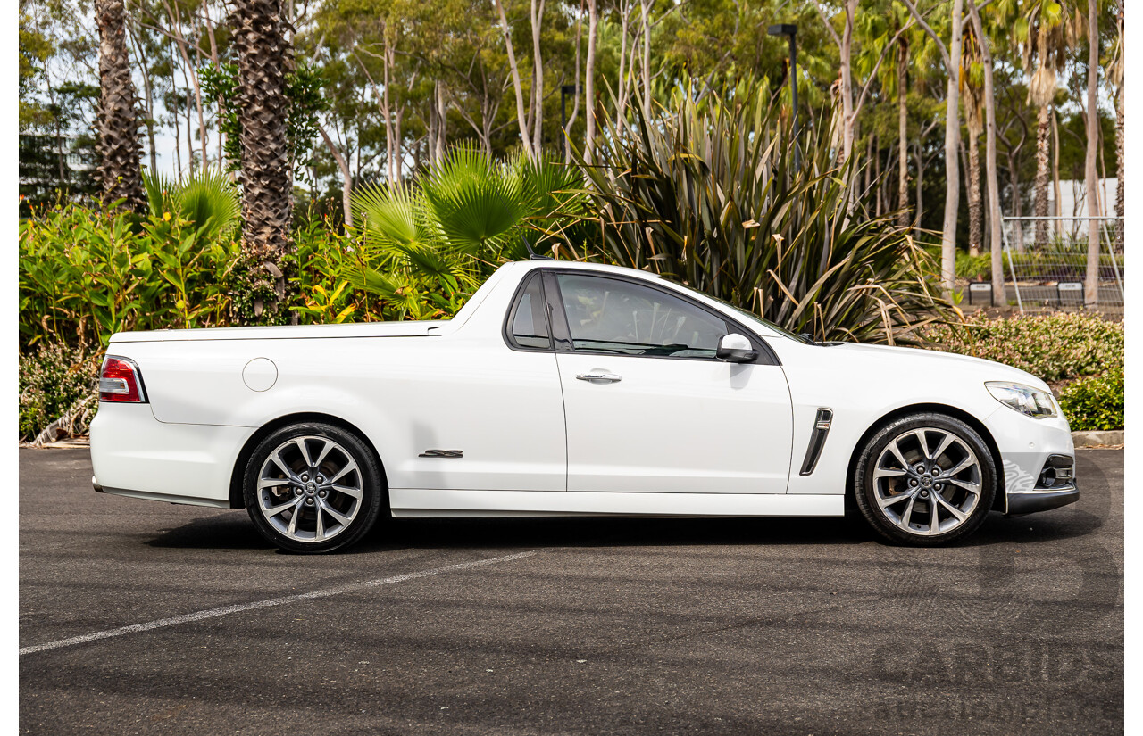6/2014 Holden VF Commodore SS-V 2d Utility Heron White V8 6.0L - Supercharged