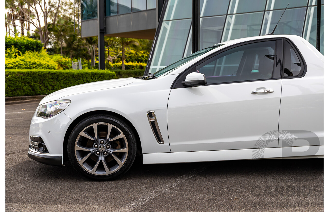 6/2014 Holden VF Commodore SS-V 2d Utility Heron White V8 6.0L - Supercharged