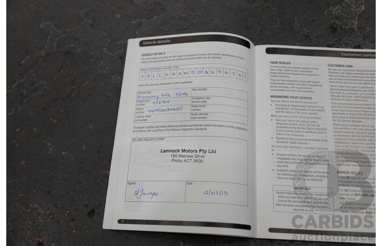 1/2013 Land Rover Discovery 4 3.0 TDV6 (4x4) MY13 4d Wagon Siberian Silver Turbo Diesel 3.0L - 7 Seats