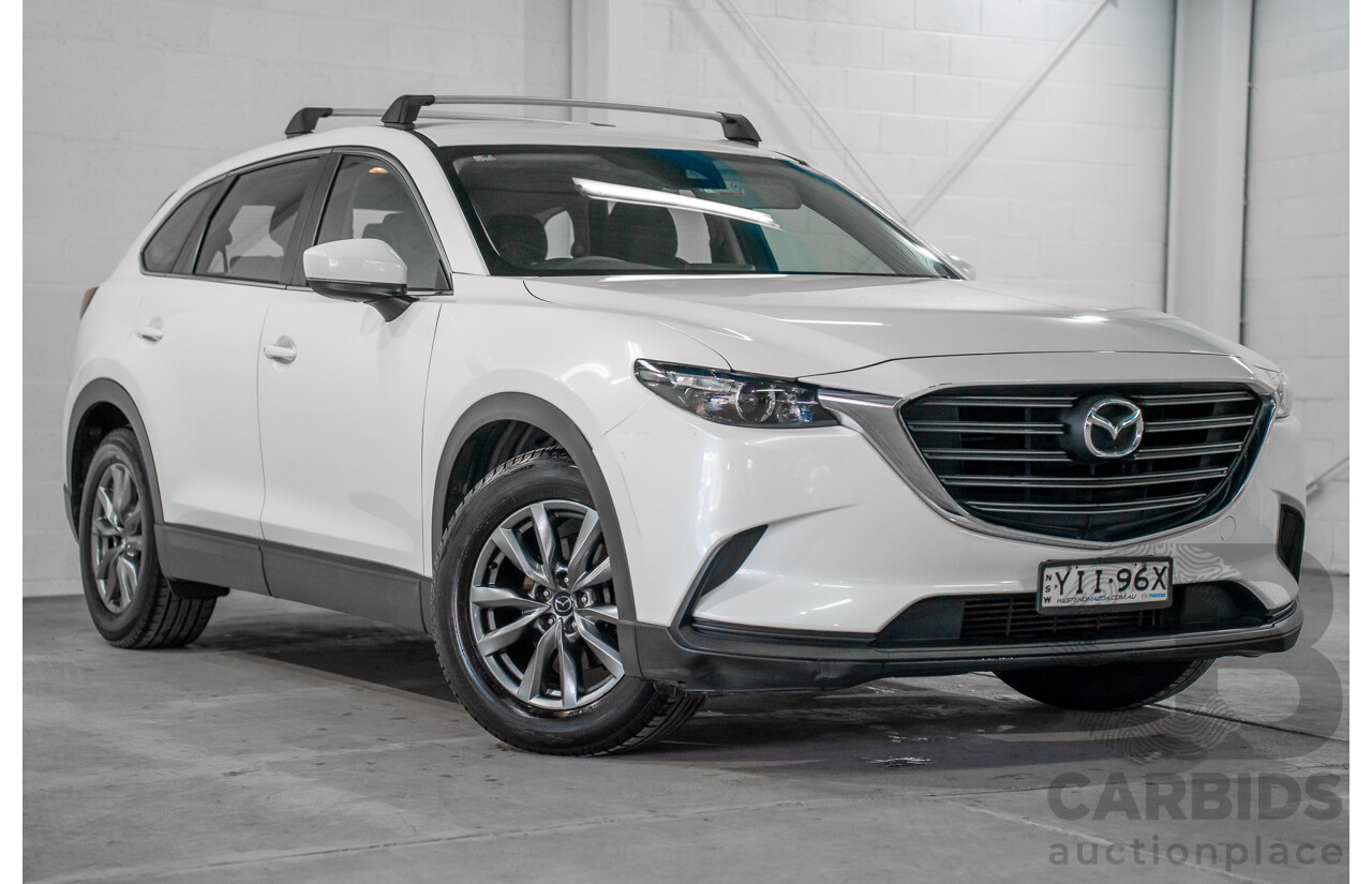 01/2018 Mazda CX-9 Sport (FWD) MY18 4D Wagon Snowflake White Pearl Turbo 2.5L - 7 Seater