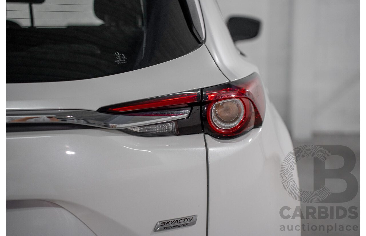 01/2018 Mazda CX-9 Sport (FWD) MY18 4D Wagon Snowflake White Pearl Turbo 2.5L - 7 Seater