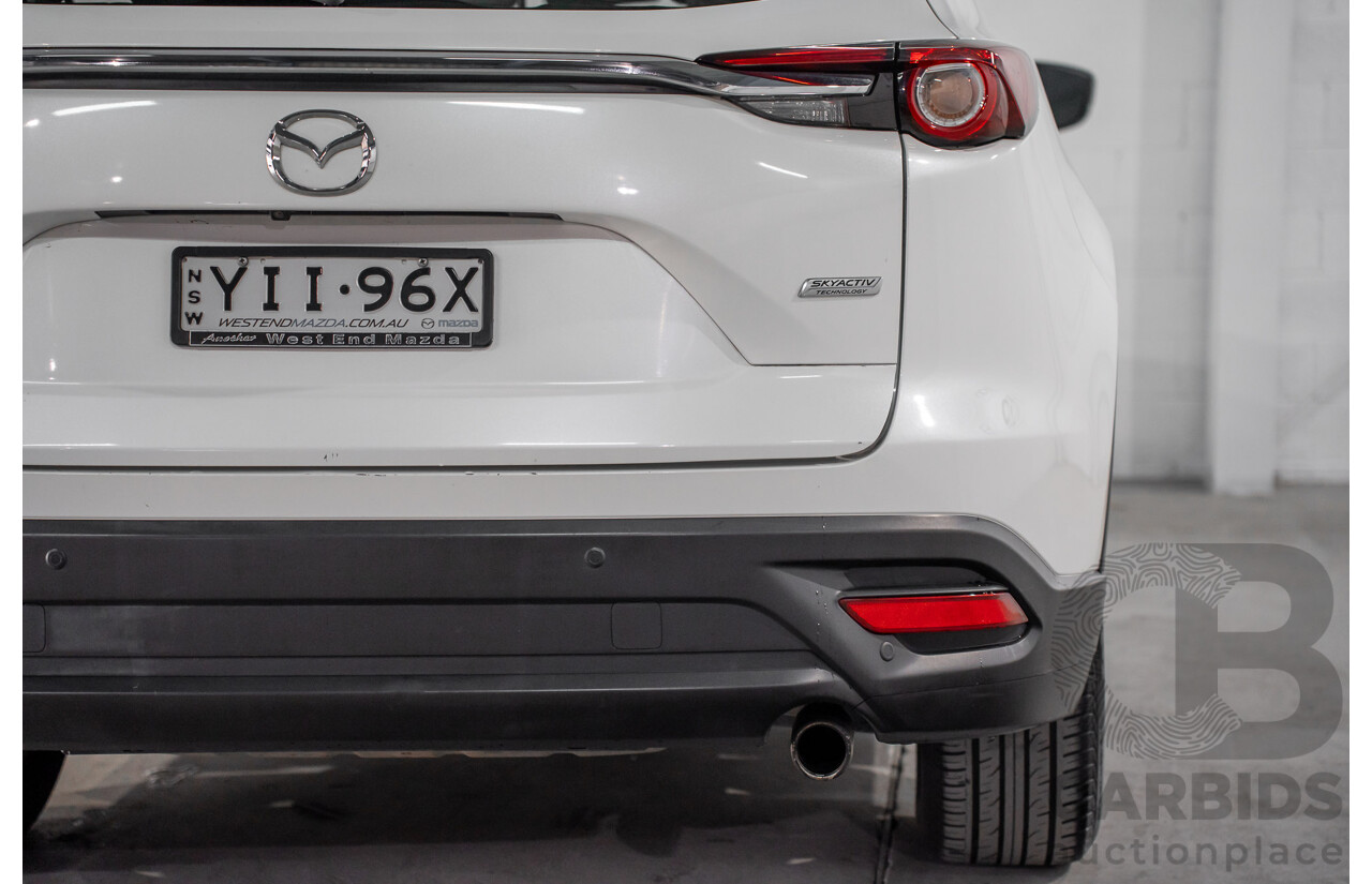 01/2018 Mazda CX-9 Sport (FWD) MY18 4D Wagon Snowflake White Pearl Turbo 2.5L - 7 Seater