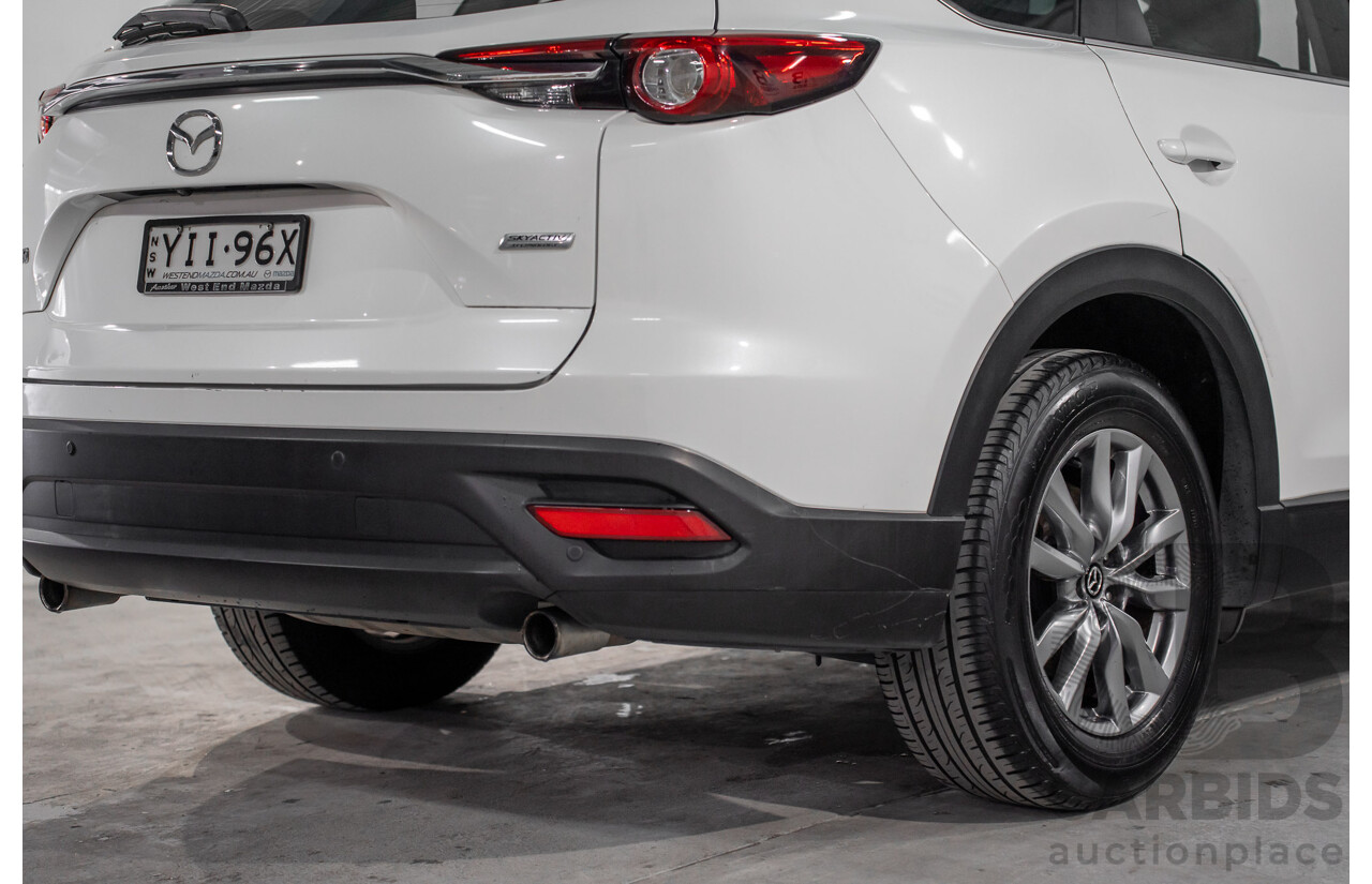01/2018 Mazda CX-9 Sport (FWD) MY18 4D Wagon Snowflake White Pearl Turbo 2.5L - 7 Seater