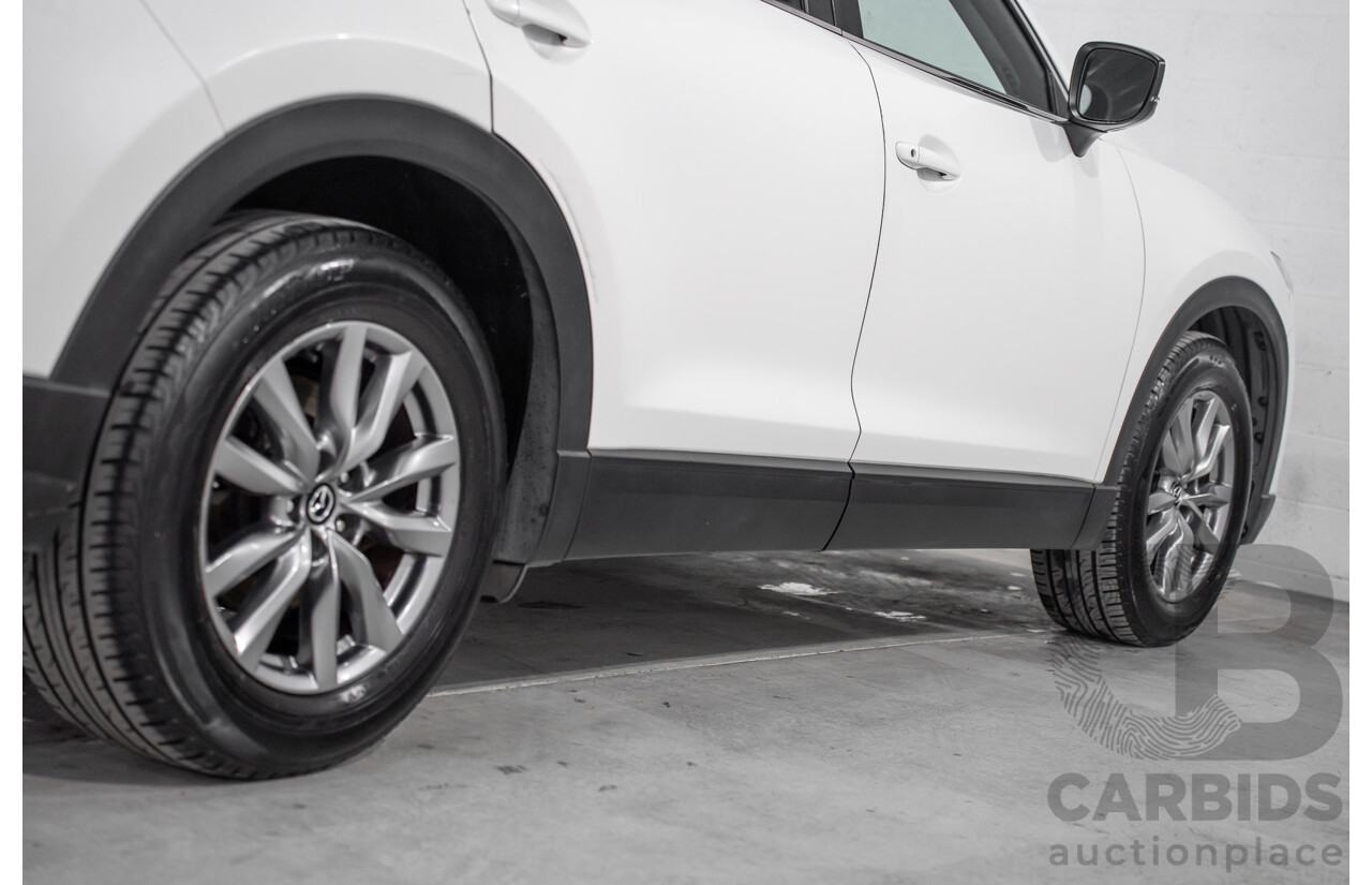 01/2018 Mazda CX-9 Sport (FWD) MY18 4D Wagon Snowflake White Pearl Turbo 2.5L - 7 Seater