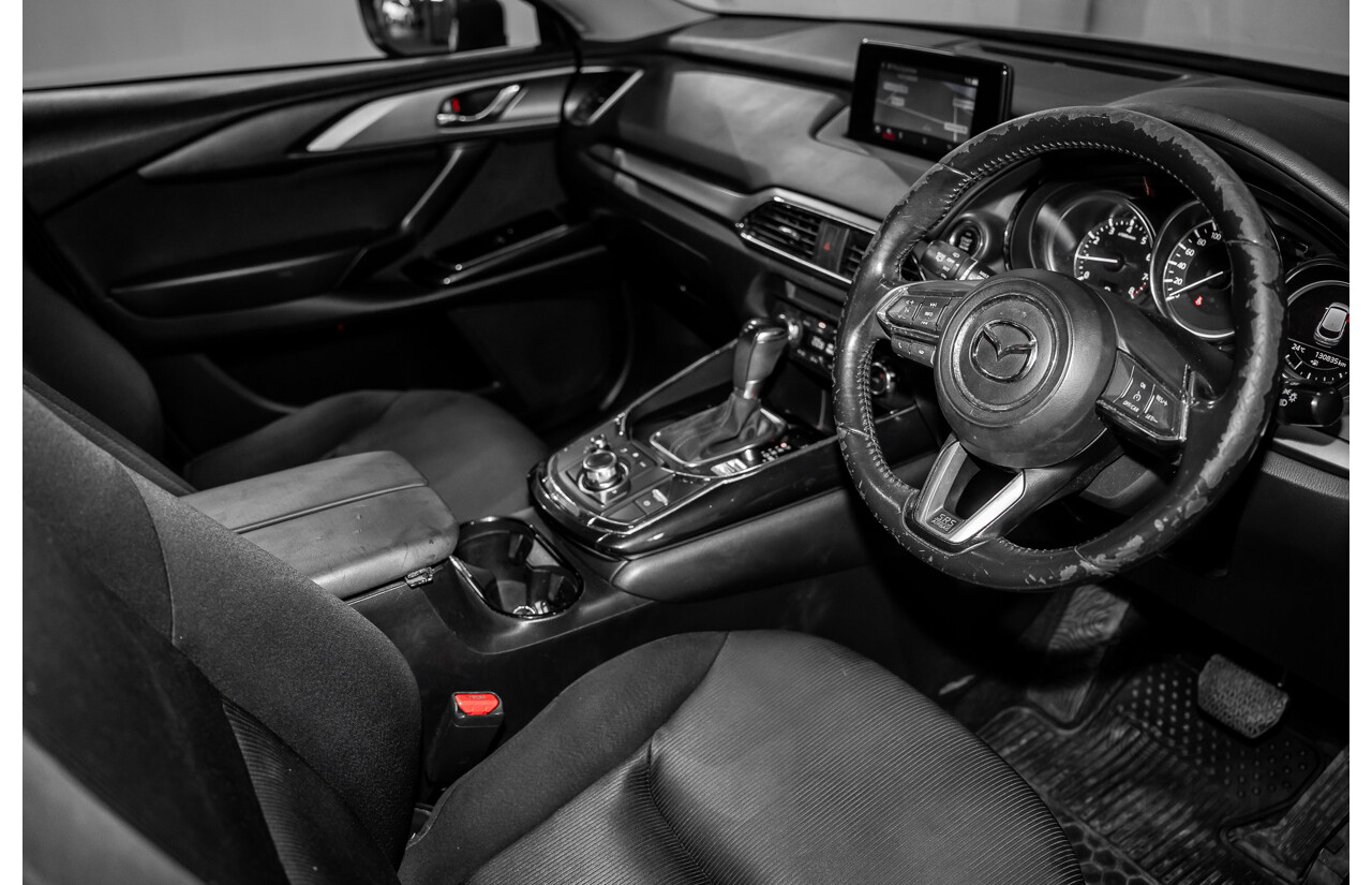 01/2018 Mazda CX-9 Sport (FWD) MY18 4D Wagon Snowflake White Pearl Turbo 2.5L - 7 Seater