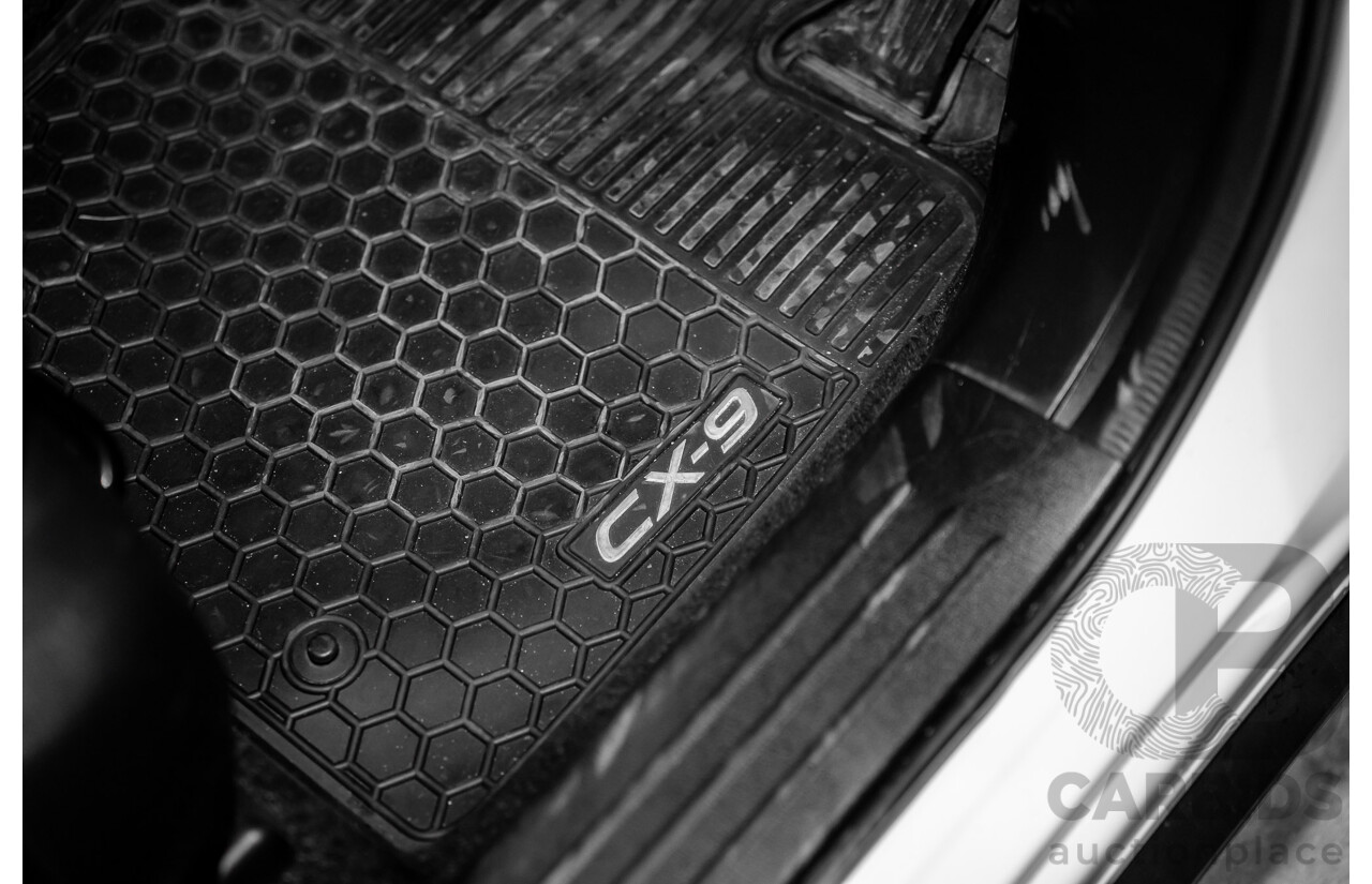 01/2018 Mazda CX-9 Sport (FWD) MY18 4D Wagon Snowflake White Pearl Turbo 2.5L - 7 Seater