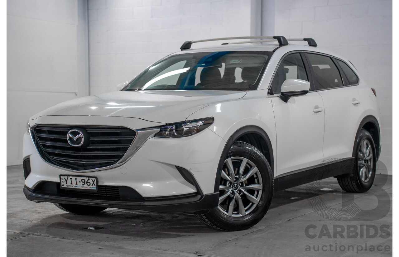 01/2018 Mazda CX-9 Sport (FWD) MY18 4D Wagon Snowflake White Pearl Turbo 2.5L - 7 Seater