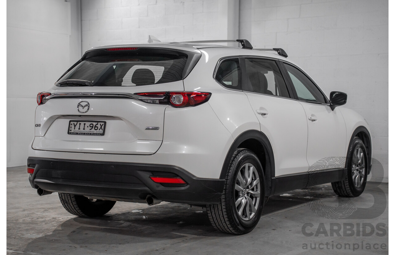 01/2018 Mazda CX-9 Sport (FWD) MY18 4D Wagon Snowflake White Pearl Turbo 2.5L - 7 Seater