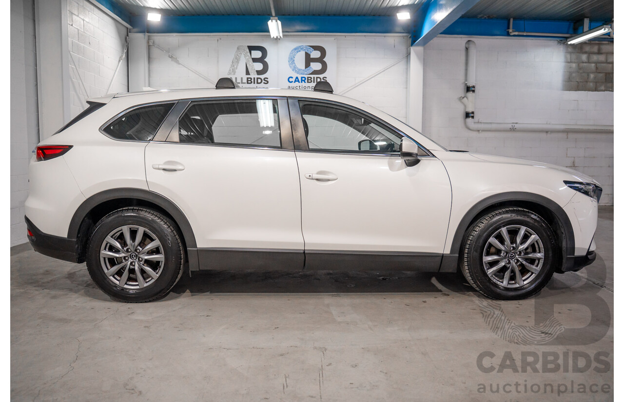 01/2018 Mazda CX-9 Sport (FWD) MY18 4D Wagon Snowflake White Pearl Turbo 2.5L - 7 Seater