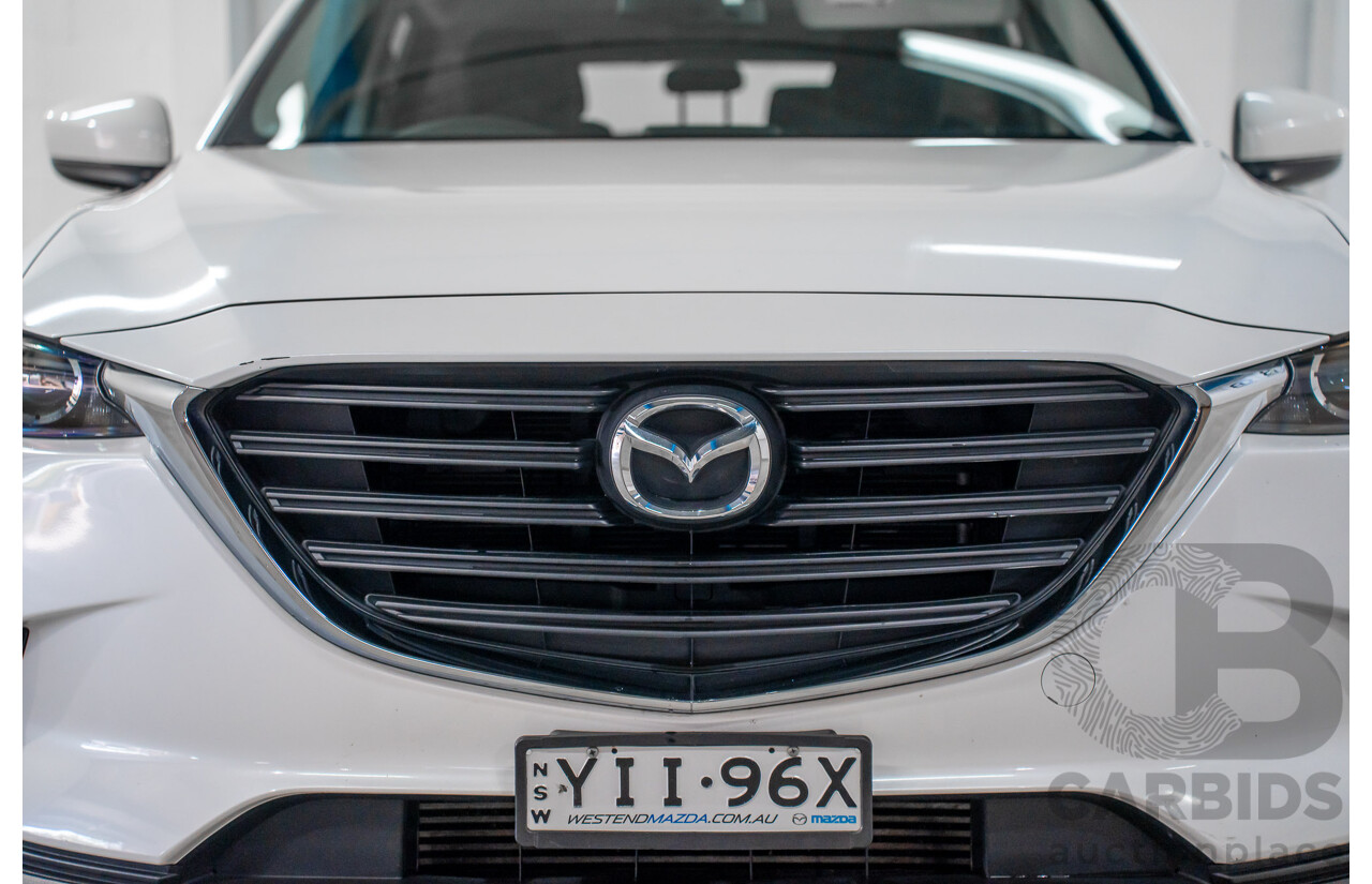 01/2018 Mazda CX-9 Sport (FWD) MY18 4D Wagon Snowflake White Pearl Turbo 2.5L - 7 Seater
