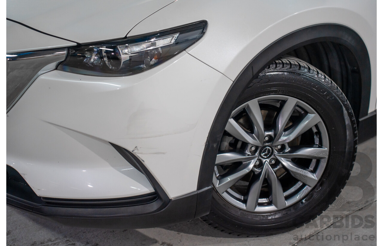 01/2018 Mazda CX-9 Sport (FWD) MY18 4D Wagon Snowflake White Pearl Turbo 2.5L - 7 Seater