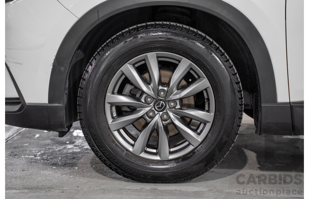 01/2018 Mazda CX-9 Sport (FWD) MY18 4D Wagon Snowflake White Pearl Turbo 2.5L - 7 Seater