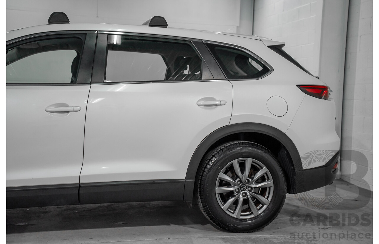 01/2018 Mazda CX-9 Sport (FWD) MY18 4D Wagon Snowflake White Pearl Turbo 2.5L - 7 Seater