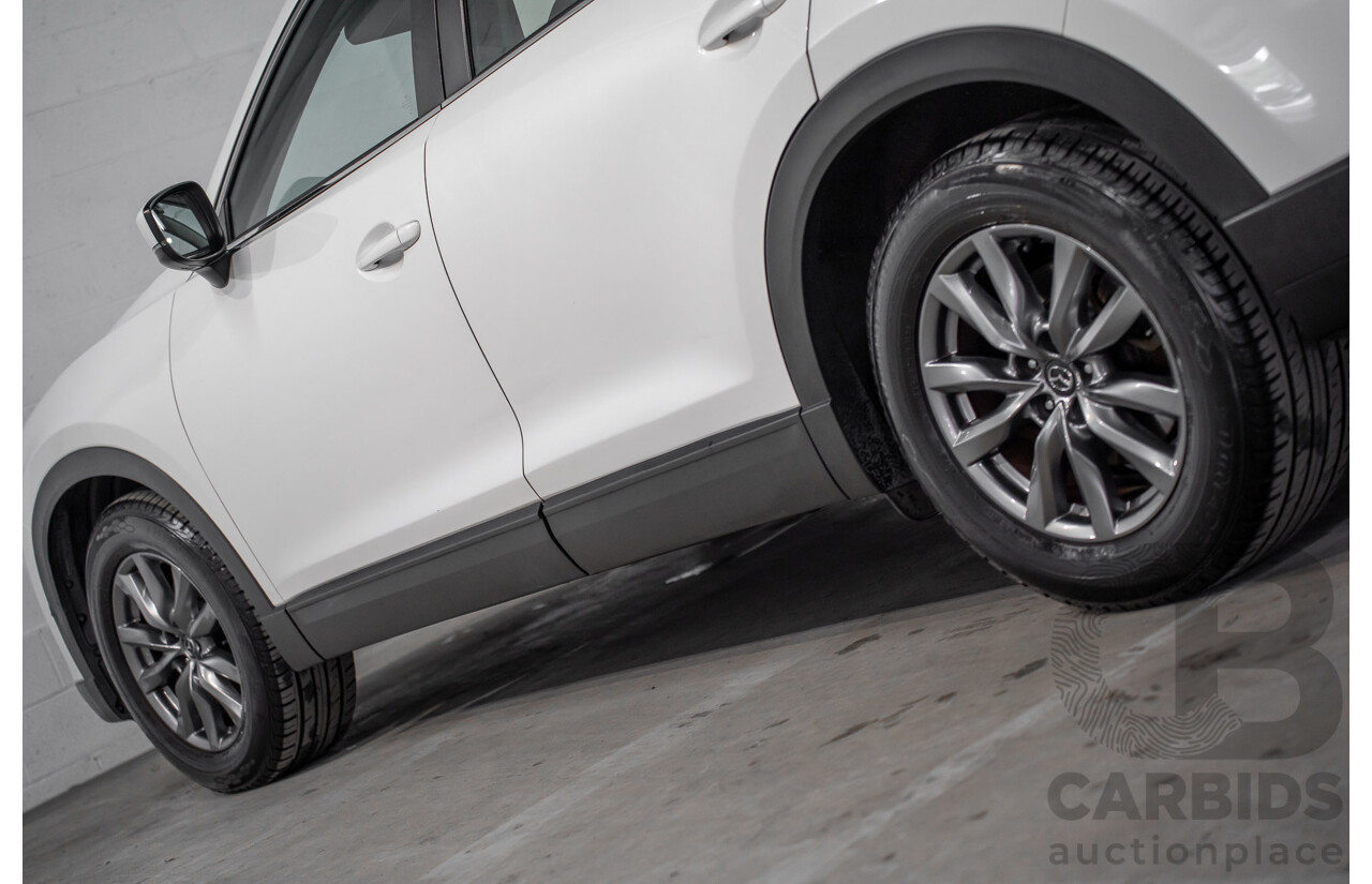 01/2018 Mazda CX-9 Sport (FWD) MY18 4D Wagon Snowflake White Pearl Turbo 2.5L - 7 Seater