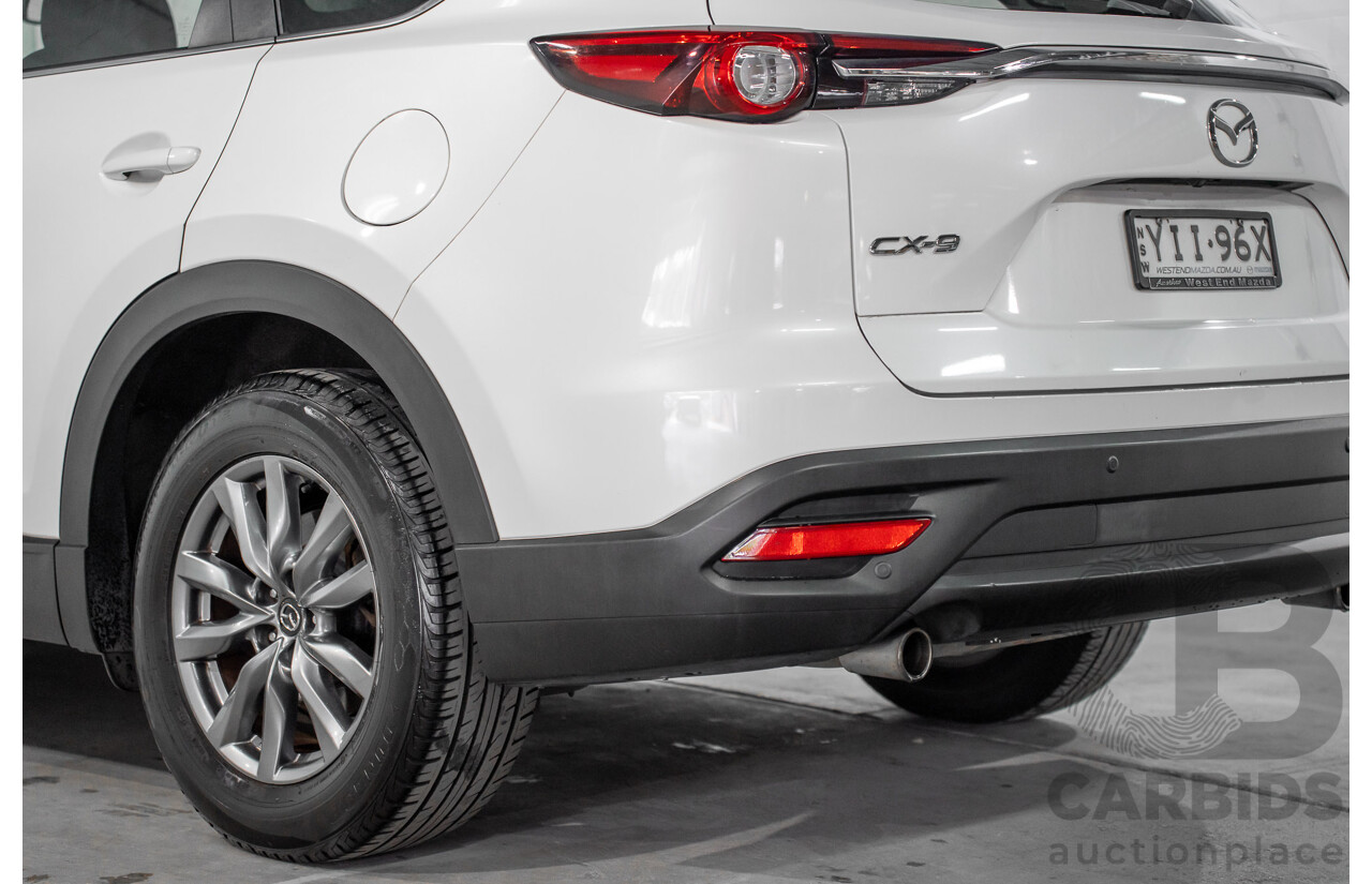 01/2018 Mazda CX-9 Sport (FWD) MY18 4D Wagon Snowflake White Pearl Turbo 2.5L - 7 Seater