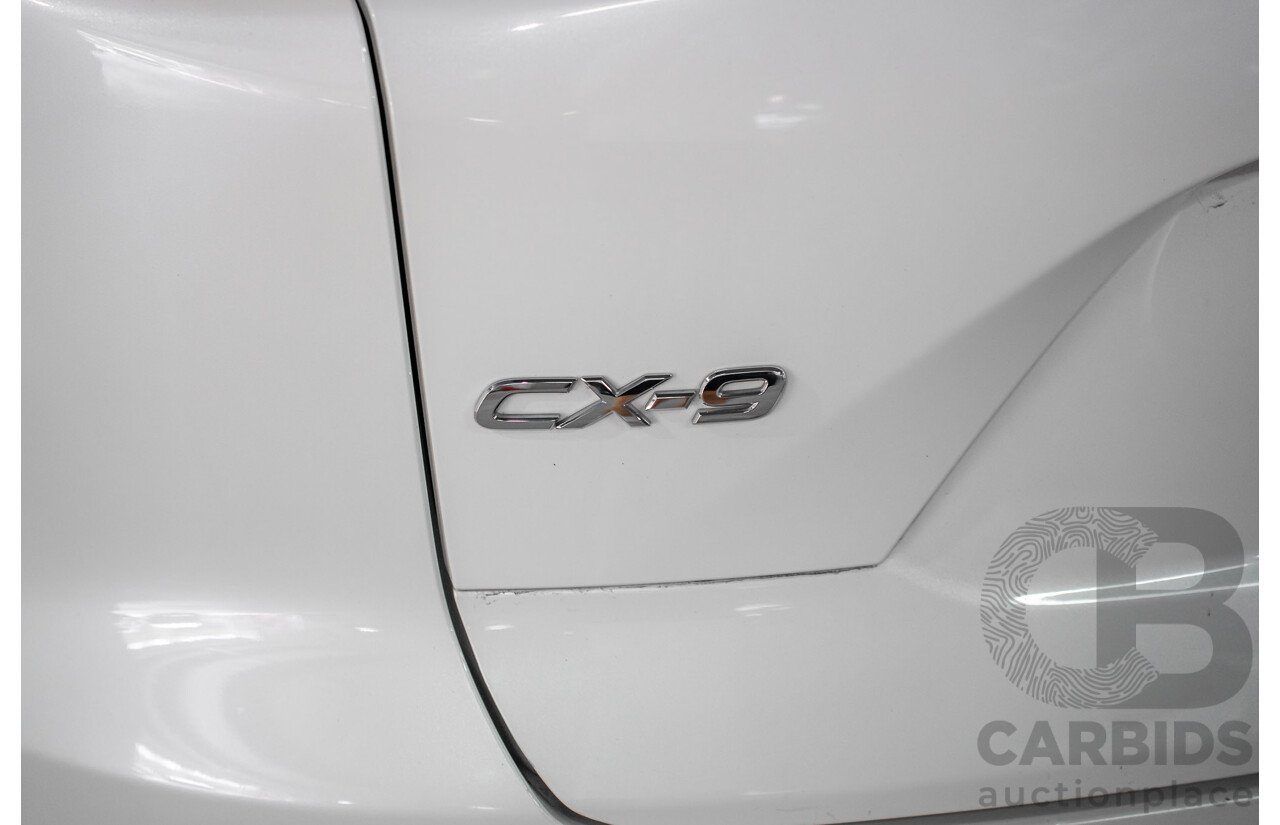 01/2018 Mazda CX-9 Sport (FWD) MY18 4D Wagon Snowflake White Pearl Turbo 2.5L - 7 Seater