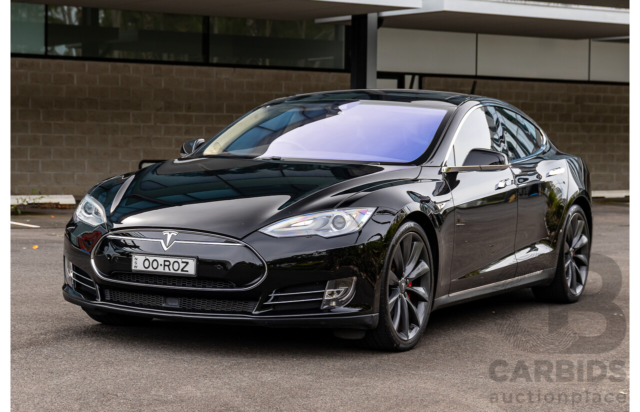 11/2014 Tesla Model S P85+ Performance Plus 4d Hatchback Black Dedicated Electric EV 310kw