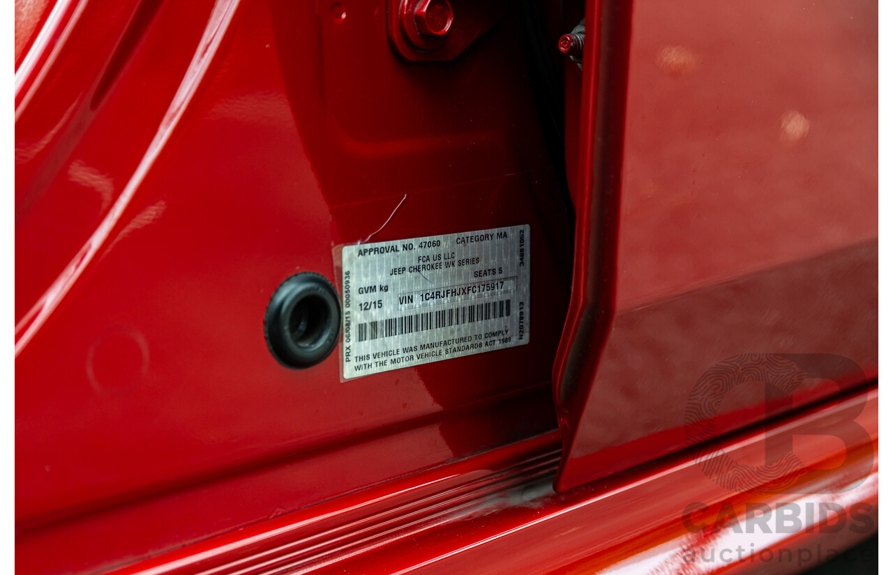 12/2015 Jeep Grand Cherokee SRT 8 (4x4) WK MY16 4d Wagon Deep Cherry Red Crystal Pearl V8 6.4L