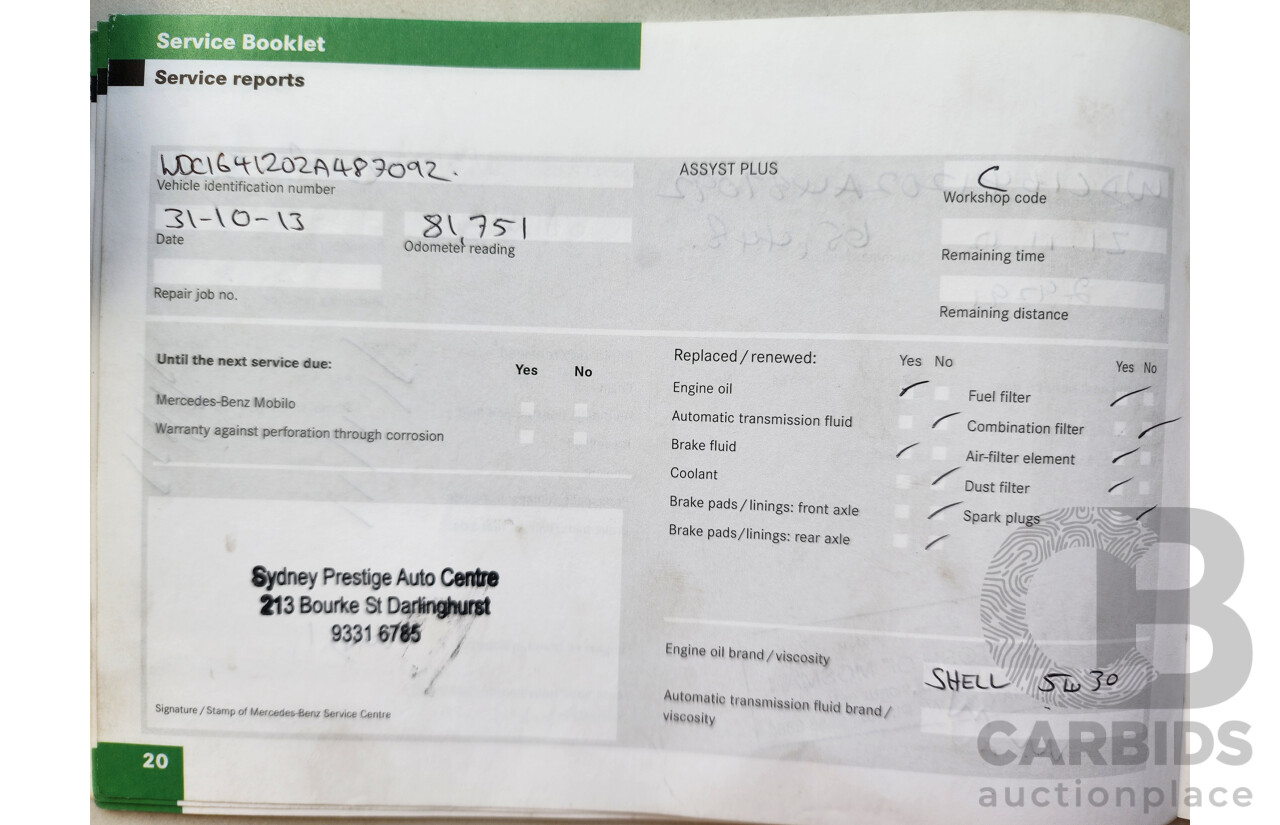 6/2009 Mercedes-Benz ML 280 CDI (4x4) W164 08 UPGRADE 4d Wagon Silver 3.0L