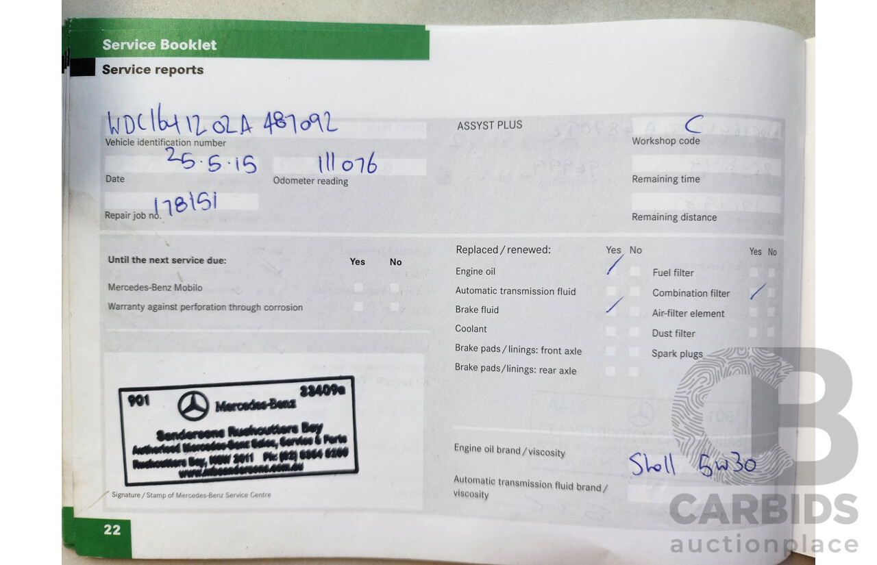 6/2009 Mercedes-Benz ML 280 CDI (4x4) W164 08 UPGRADE 4d Wagon Silver 3.0L