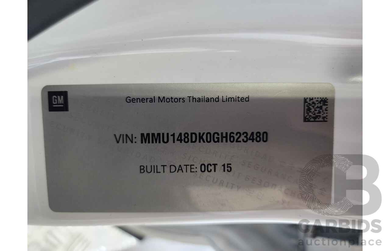 11/2015 Holden Colorado LS (4x4) RG MY15 Crew Cab P/Up White 2.8L