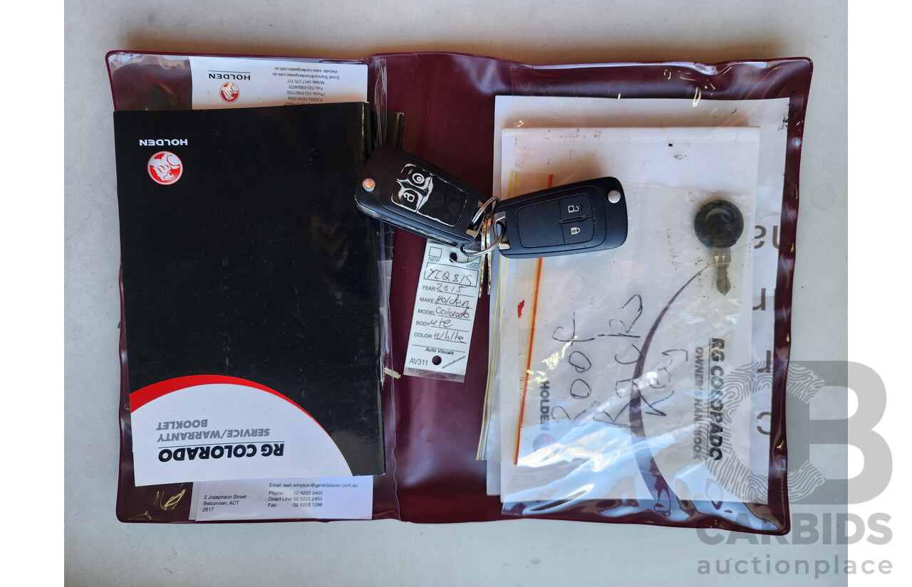 11/2015 Holden Colorado LS (4x4) RG MY15 Crew Cab P/Up White 2.8L