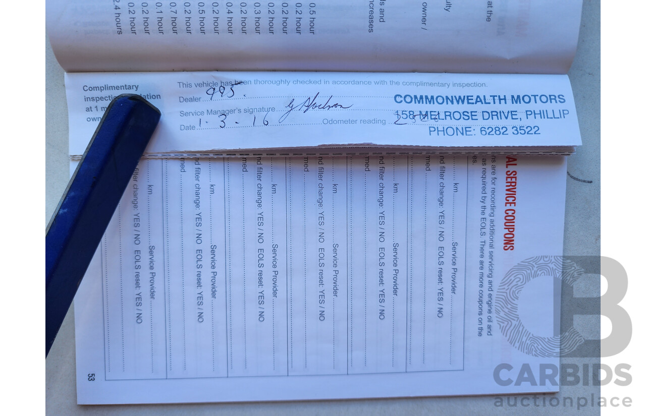 11/2015 Holden Colorado LS (4x4) RG MY15 Crew Cab P/Up White 2.8L