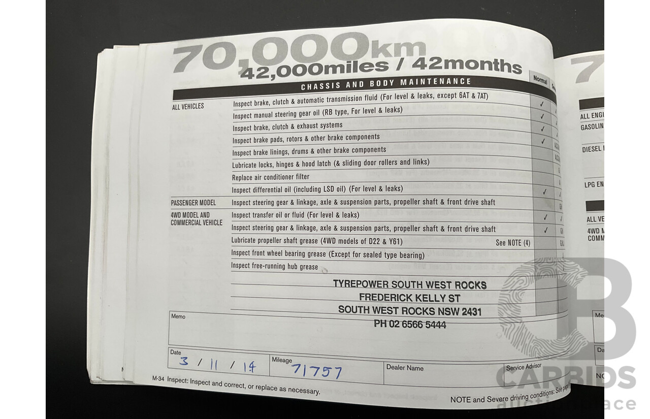 6/2012 Nissan Pathfinder ST (4x4) R51 SERIES 4 4d Wagon Red Turbo Diesel 2.5L - 7 Seater