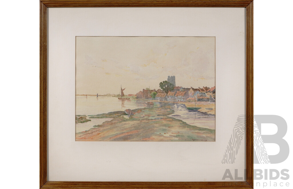 Rene Collot D'Herbois (French-Australian, 1883-1960), Portchester Castle, (c1910), Antique Watercolour on Card, 40 x 46 cm (frame)