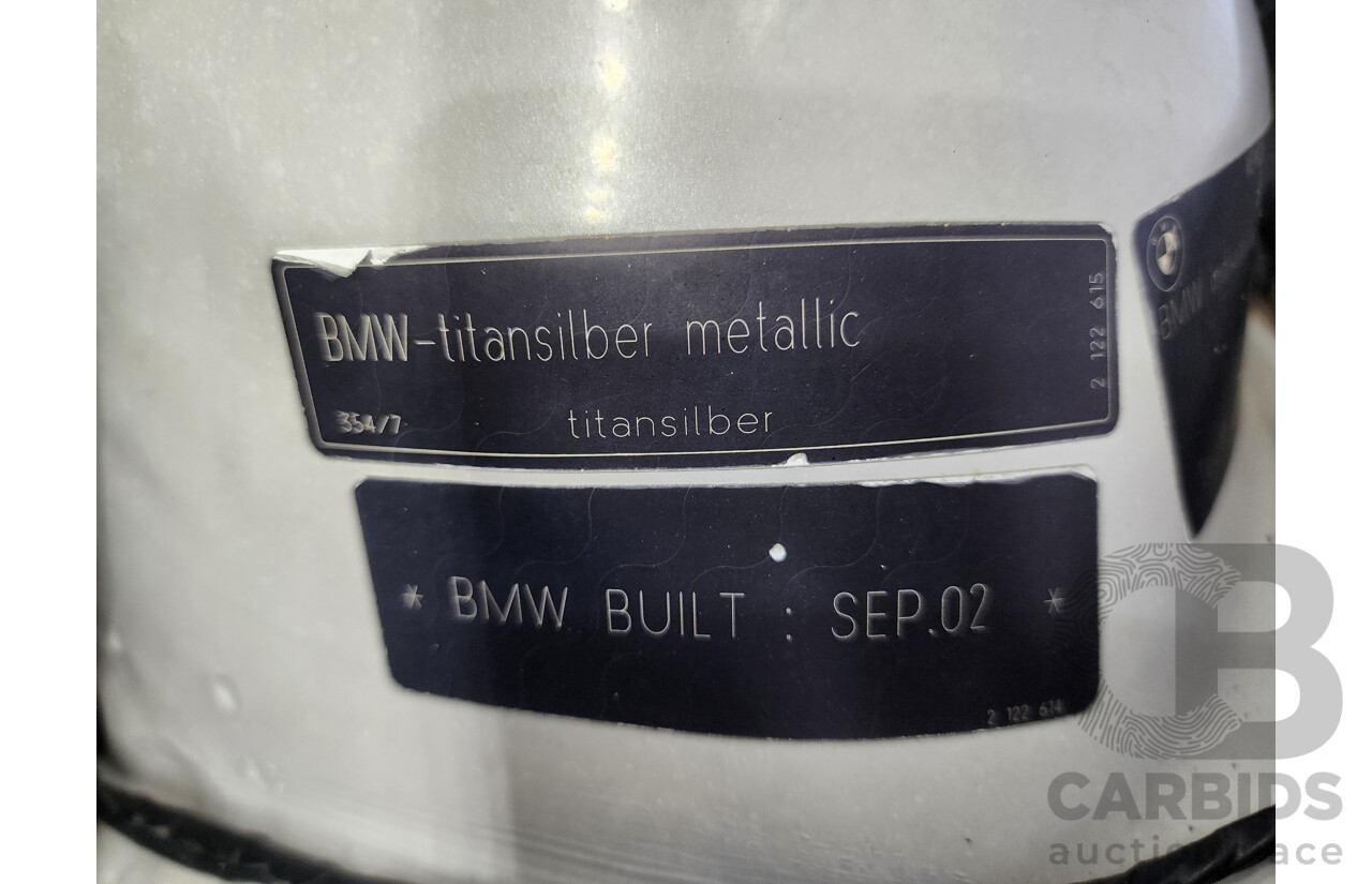 10/2002 Bmw 3 25i E46 4d Sedan Silver 2.5L