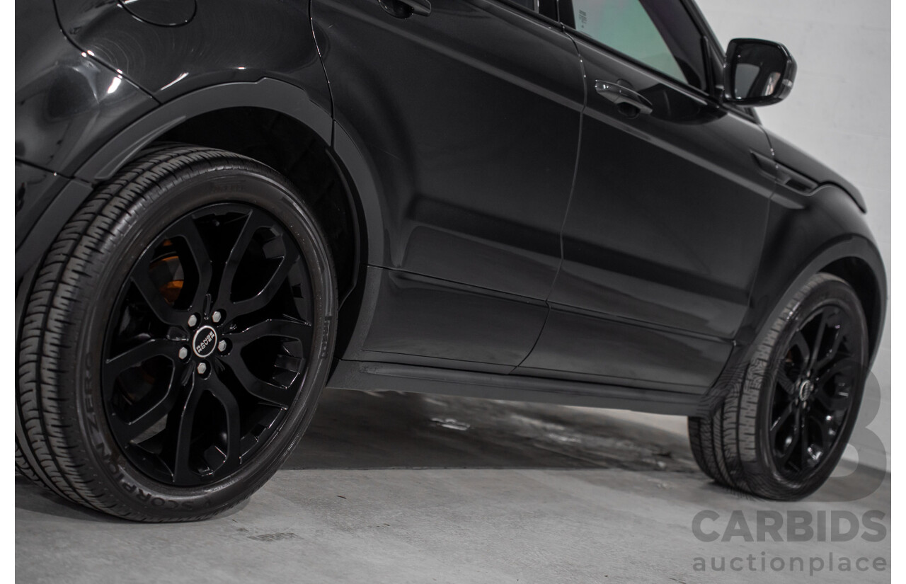 12/2011 Range Rover Evoque TD4 Dynamic LV 5d Wagon Sumatra Black Metallic/Fuji White Roof Turbo Diesel 2.2L