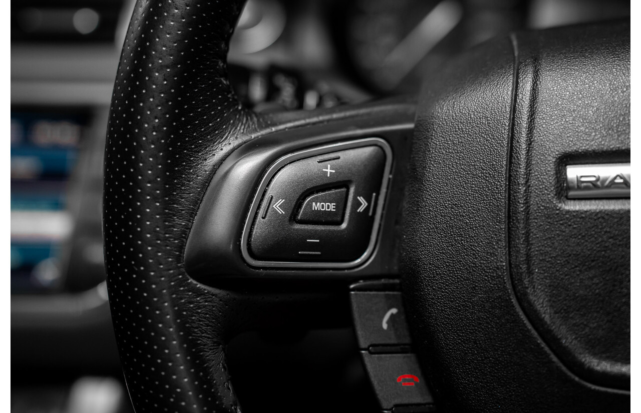 12/2011 Range Rover Evoque TD4 Dynamic LV 5d Wagon Sumatra Black Metallic/Fuji White Roof Turbo Diesel 2.2L