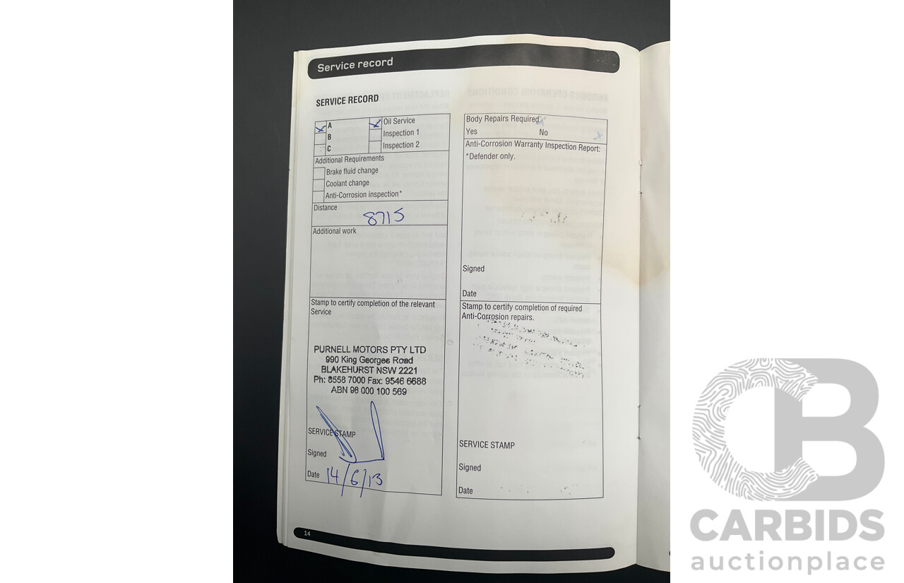 12/2011 Range Rover Evoque TD4 Dynamic LV 5d Wagon Sumatra Black Metallic/Fuji White Roof Turbo Diesel 2.2L