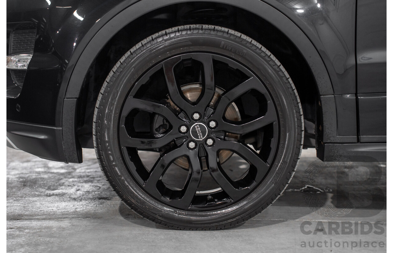 12/2011 Range Rover Evoque TD4 Dynamic LV 5d Wagon Sumatra Black Metallic/Fuji White Roof Turbo Diesel 2.2L