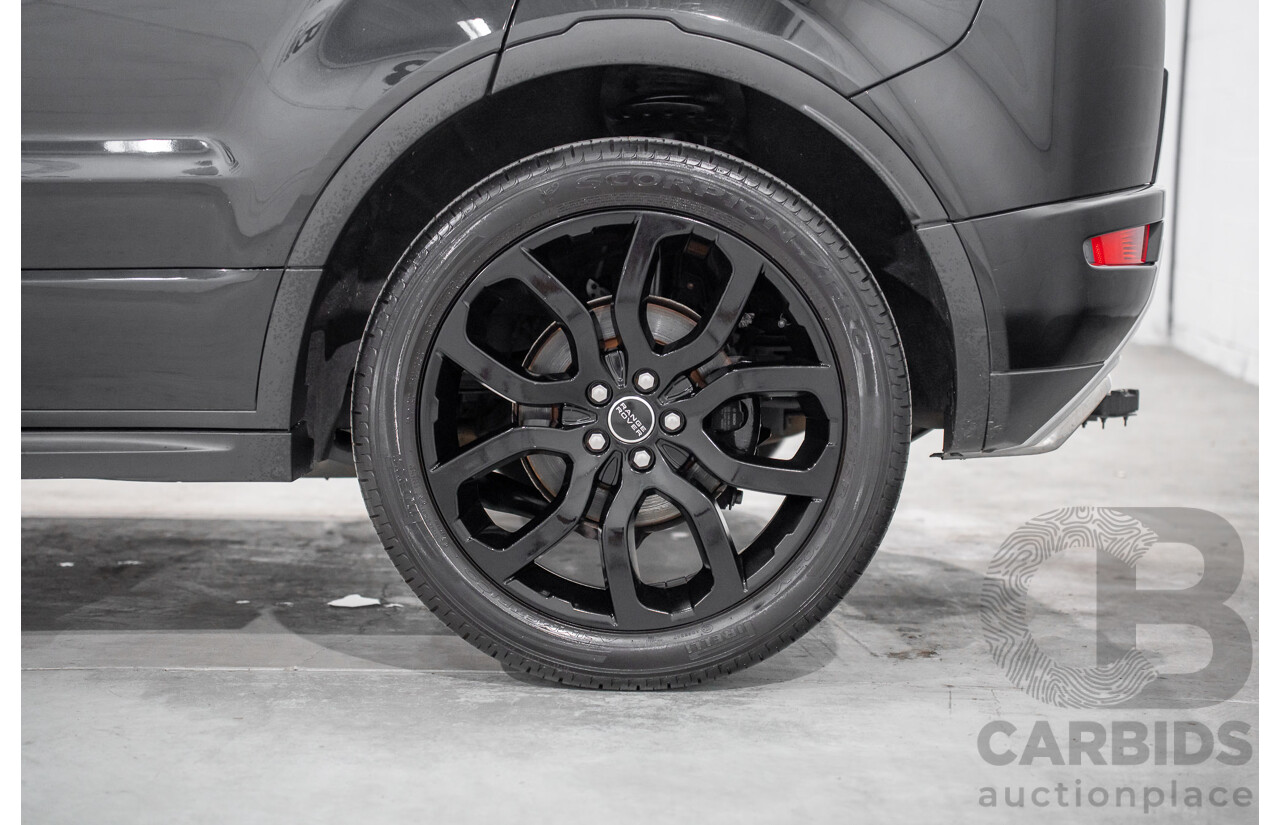 12/2011 Range Rover Evoque TD4 Dynamic LV 5d Wagon Sumatra Black Metallic/Fuji White Roof Turbo Diesel 2.2L