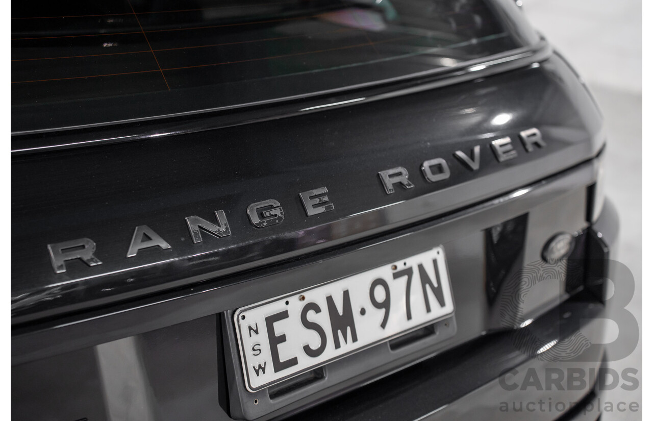 12/2011 Range Rover Evoque TD4 Dynamic LV 5d Wagon Sumatra Black Metallic/Fuji White Roof Turbo Diesel 2.2L