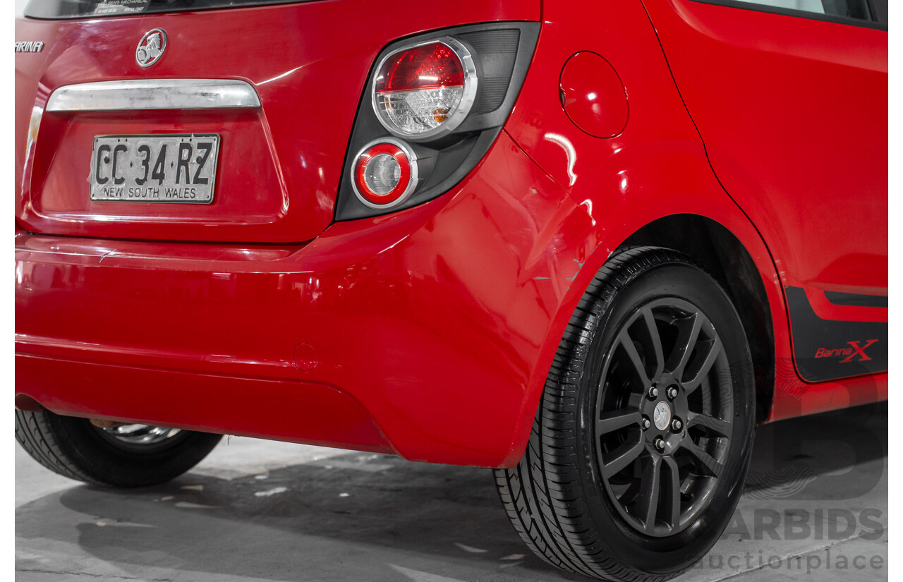 4/2015 Holden Barina X TM MY15 5d Hatchback Blaze Red 1.6L