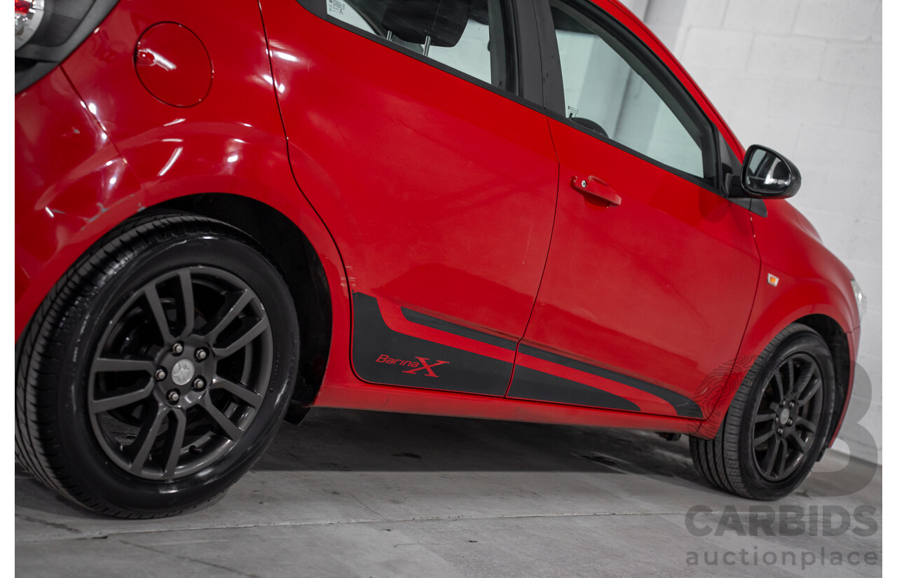 4/2015 Holden Barina X TM MY15 5d Hatchback Blaze Red 1.6L