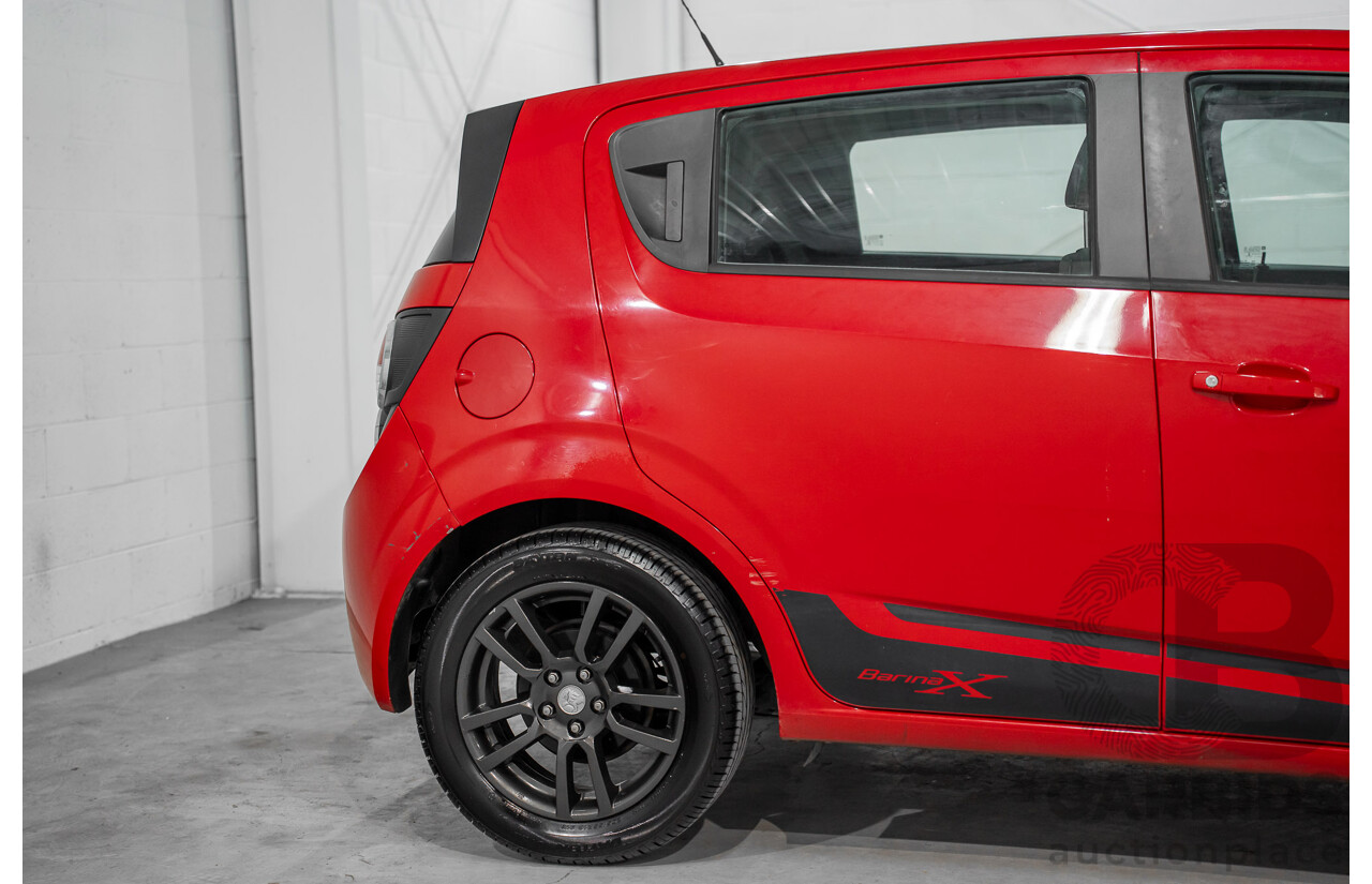4/2015 Holden Barina X TM MY15 5d Hatchback Blaze Red 1.6L