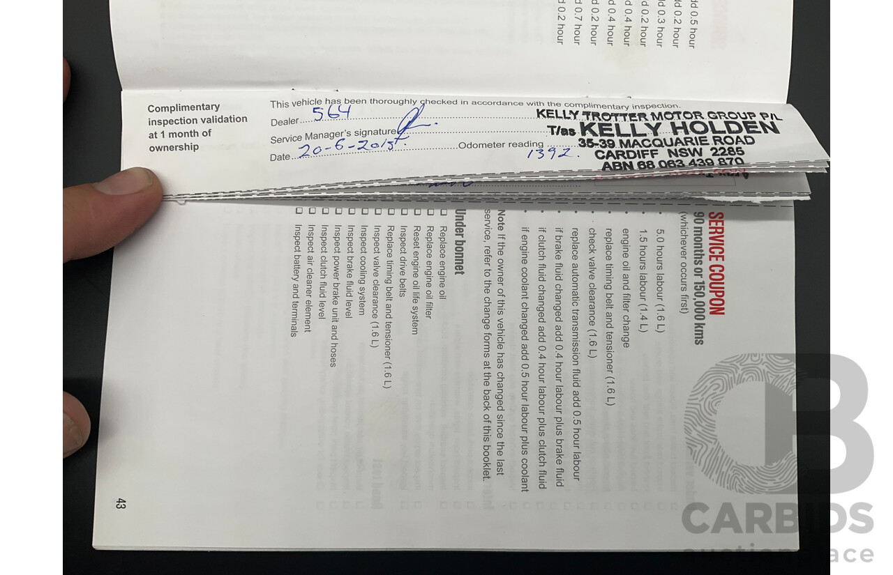 4/2015 Holden Barina X TM MY15 5d Hatchback Blaze Red 1.6L