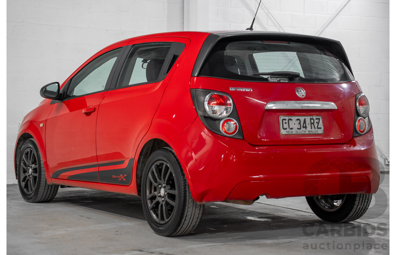4/2015 Holden Barina X TM MY15 5d Hatchback Blaze Red 1.6L