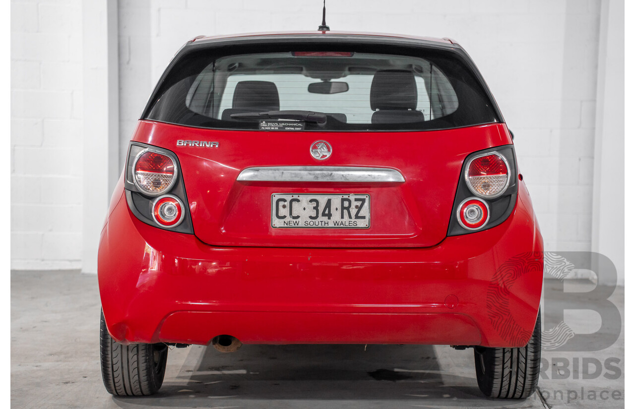 4/2015 Holden Barina X TM MY15 5d Hatchback Blaze Red 1.6L
