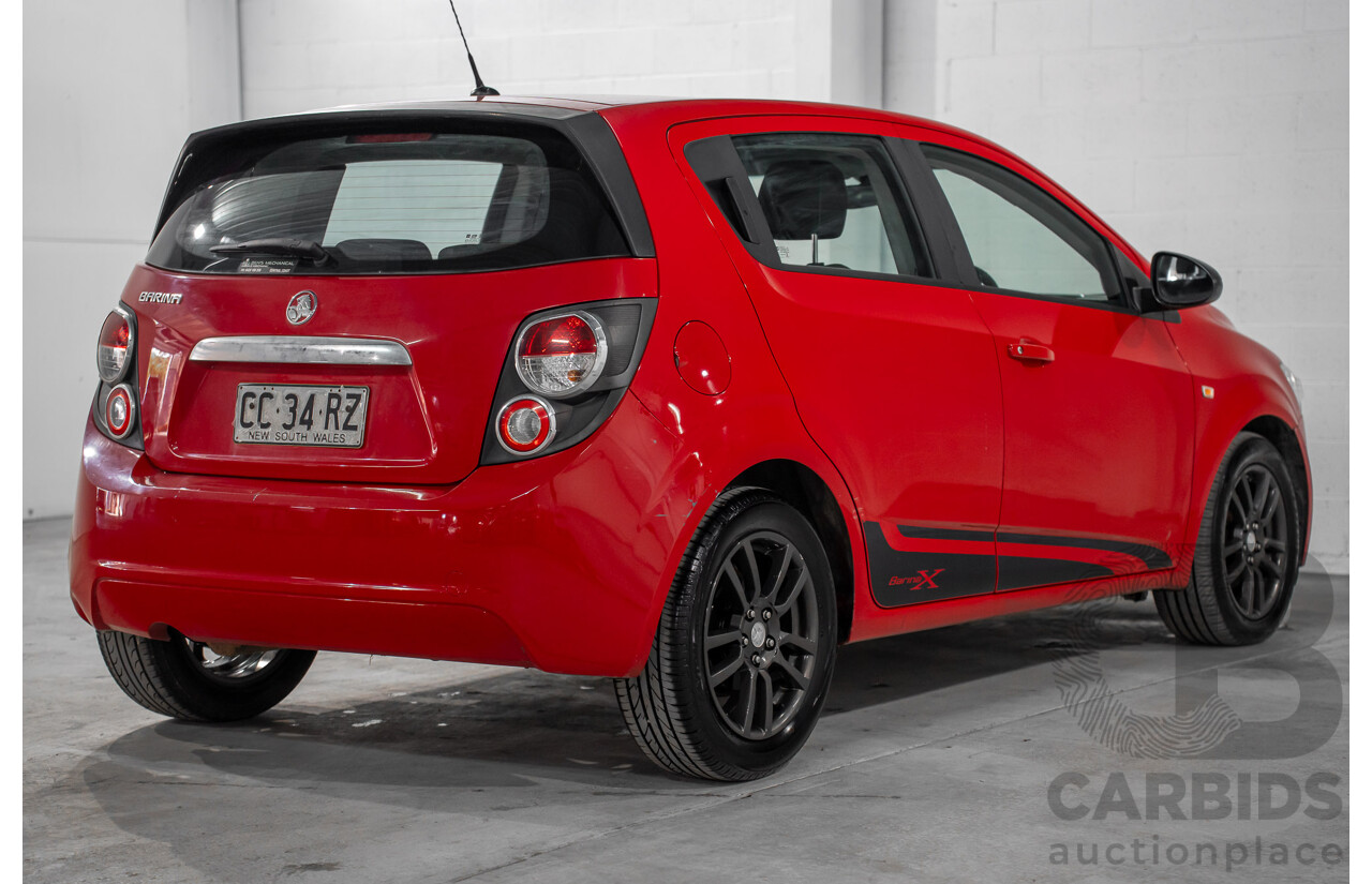 4/2015 Holden Barina X TM MY15 5d Hatchback Blaze Red 1.6L