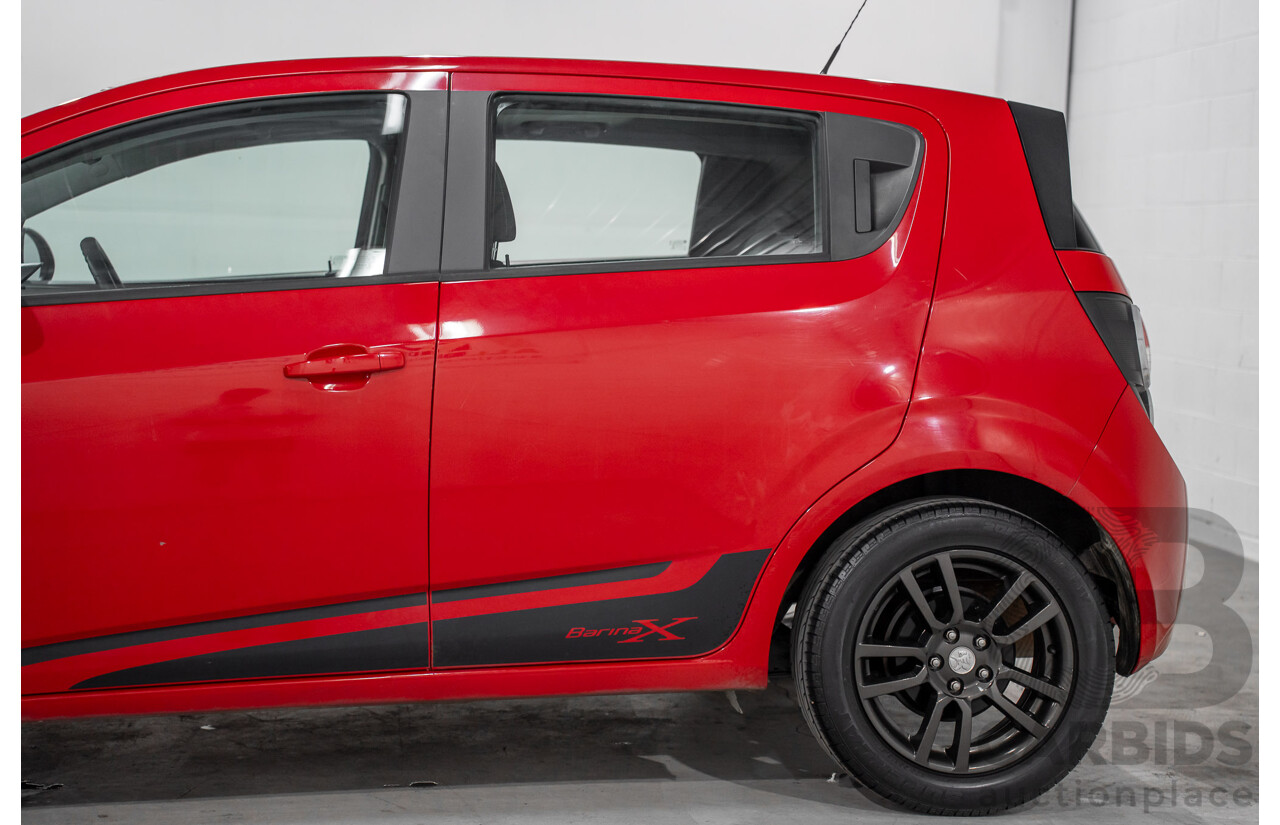 4/2015 Holden Barina X TM MY15 5d Hatchback Blaze Red 1.6L