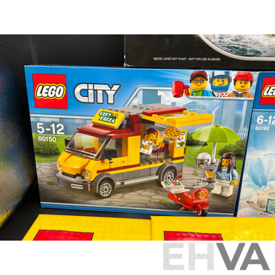 LEGO TECHNIC Racing Yacht 42074, CITY 60150 and 60192, MARVEL 76101, 2x LEGO Gray Baseplate 10701 - New Sealed in Box - Lot of 6