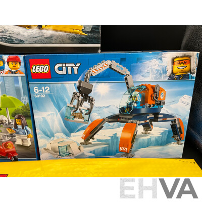 LEGO TECHNIC Racing Yacht 42074, CITY 60150 and 60192, MARVEL 76101, 2x LEGO Gray Baseplate 10701 - New Sealed in Box - Lot of 6