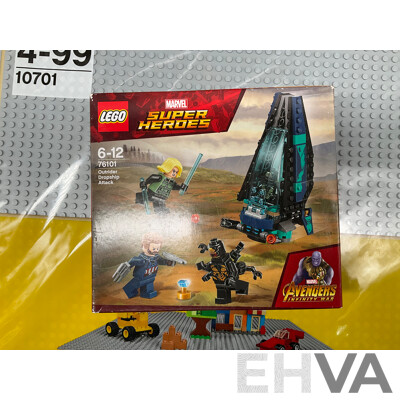 LEGO TECHNIC Racing Yacht 42074, CITY 60150 and 60192, MARVEL 76101, 2x LEGO Gray Baseplate 10701 - New Sealed in Box - Lot of 6