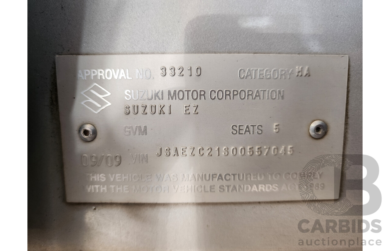 9/2009 Suzuki Swift  EZ 07 UPDATE 5d Hatchback Silver 1.5L