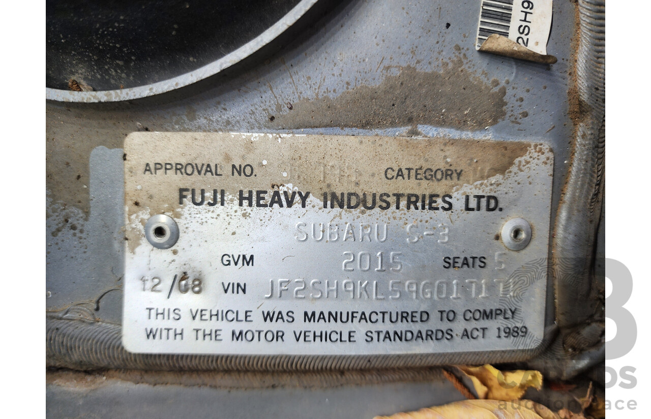 12/2008 Subaru Forester XS MY09 4d Wagon Silver 2.5L